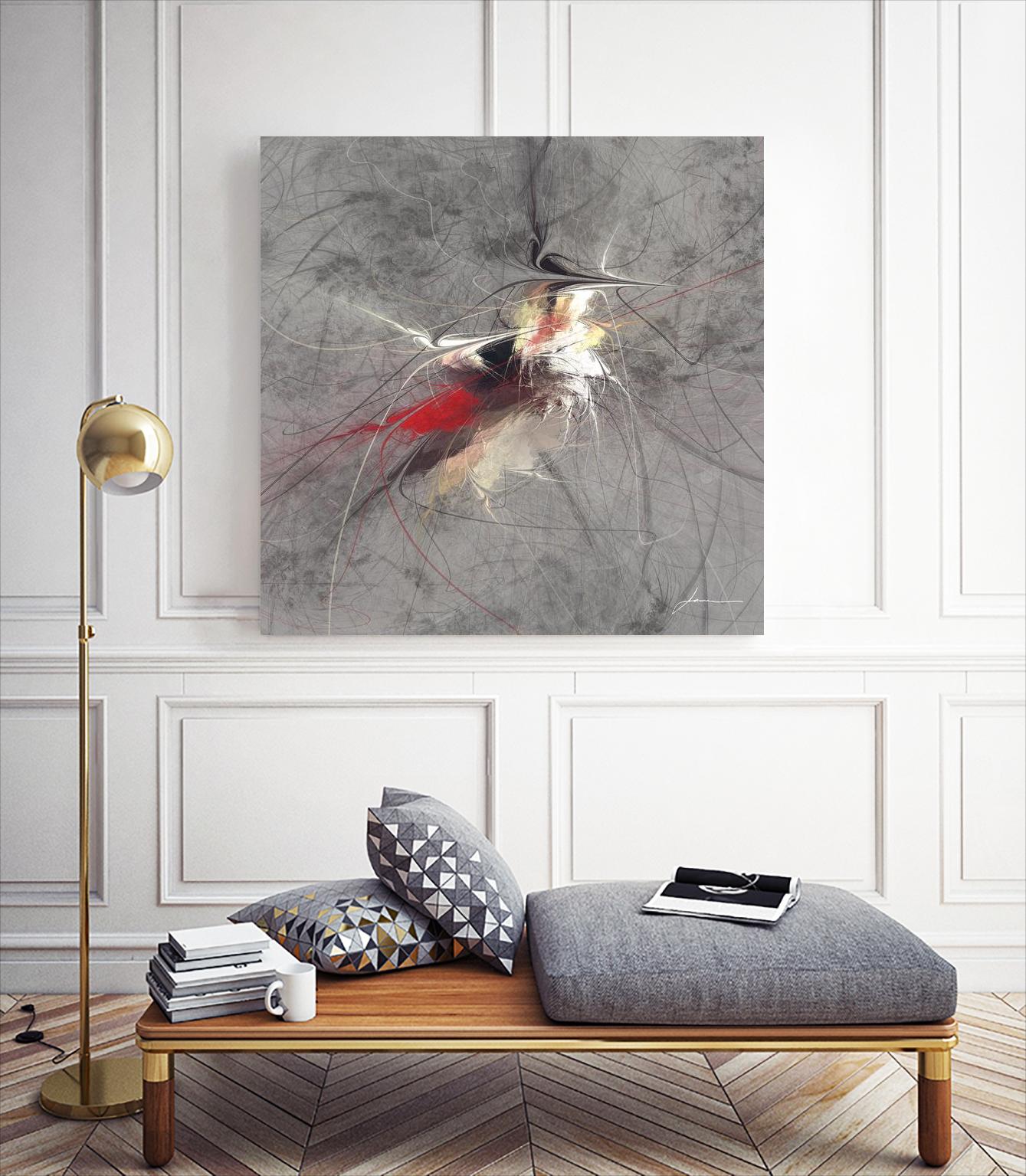 Paint Swirl I by James Burghardt on GIANT ART - red abstract