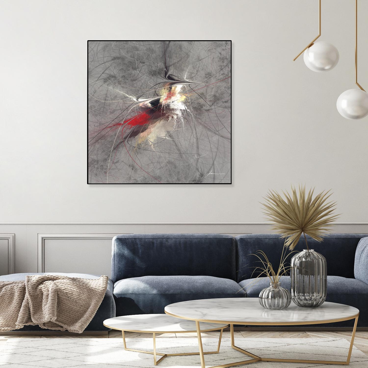Paint Swirl I by James Burghardt on GIANT ART - red abstract