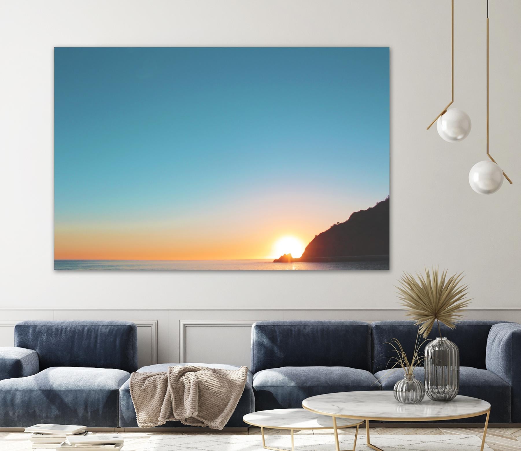 Sunset by Pexels on GIANT ART - blue sea scene