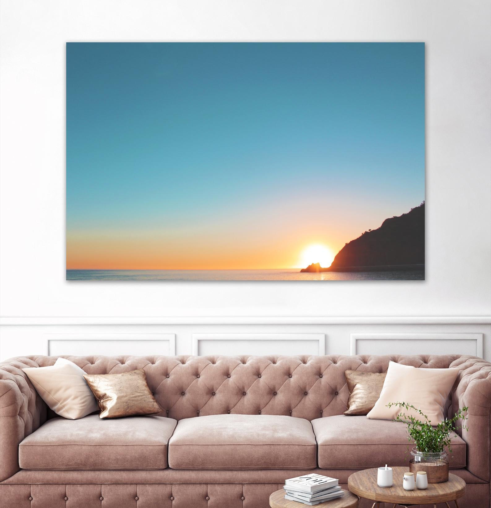 Sunset by Pexels on GIANT ART - blue sea scene