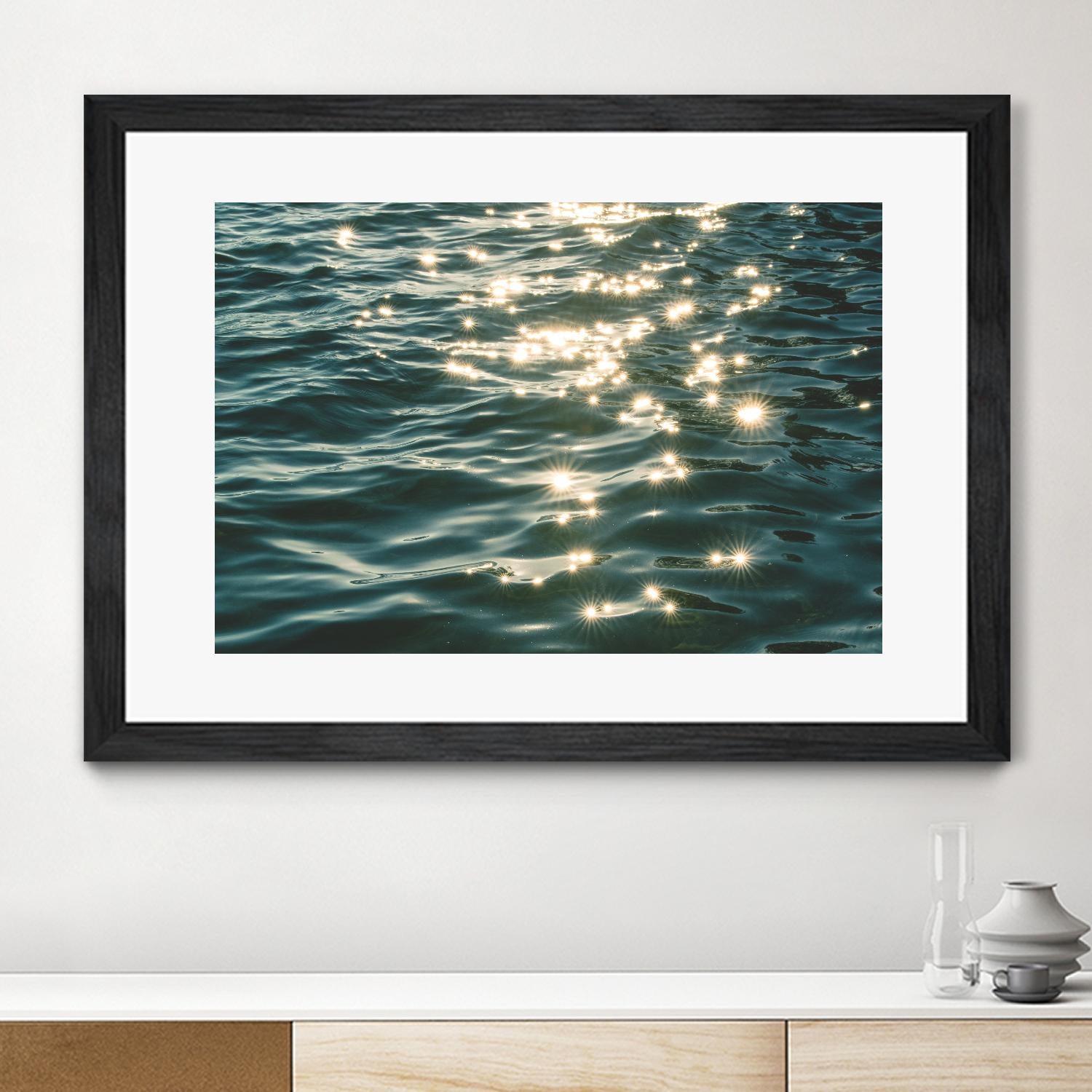 Sea sparkles by Pexels on GIANT ART - yellow sea scene