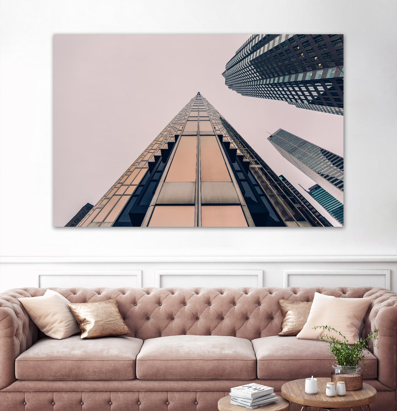 Skyline view by Pexels on GIANT ART - black city scene