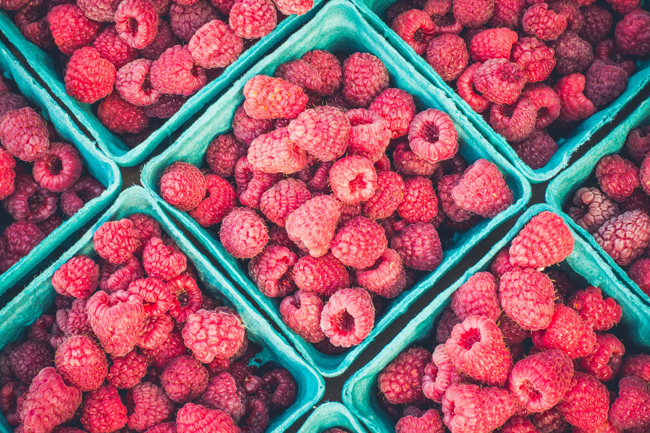 Raspberries by Pexels on GIANT ART - blue fruit-food-drink