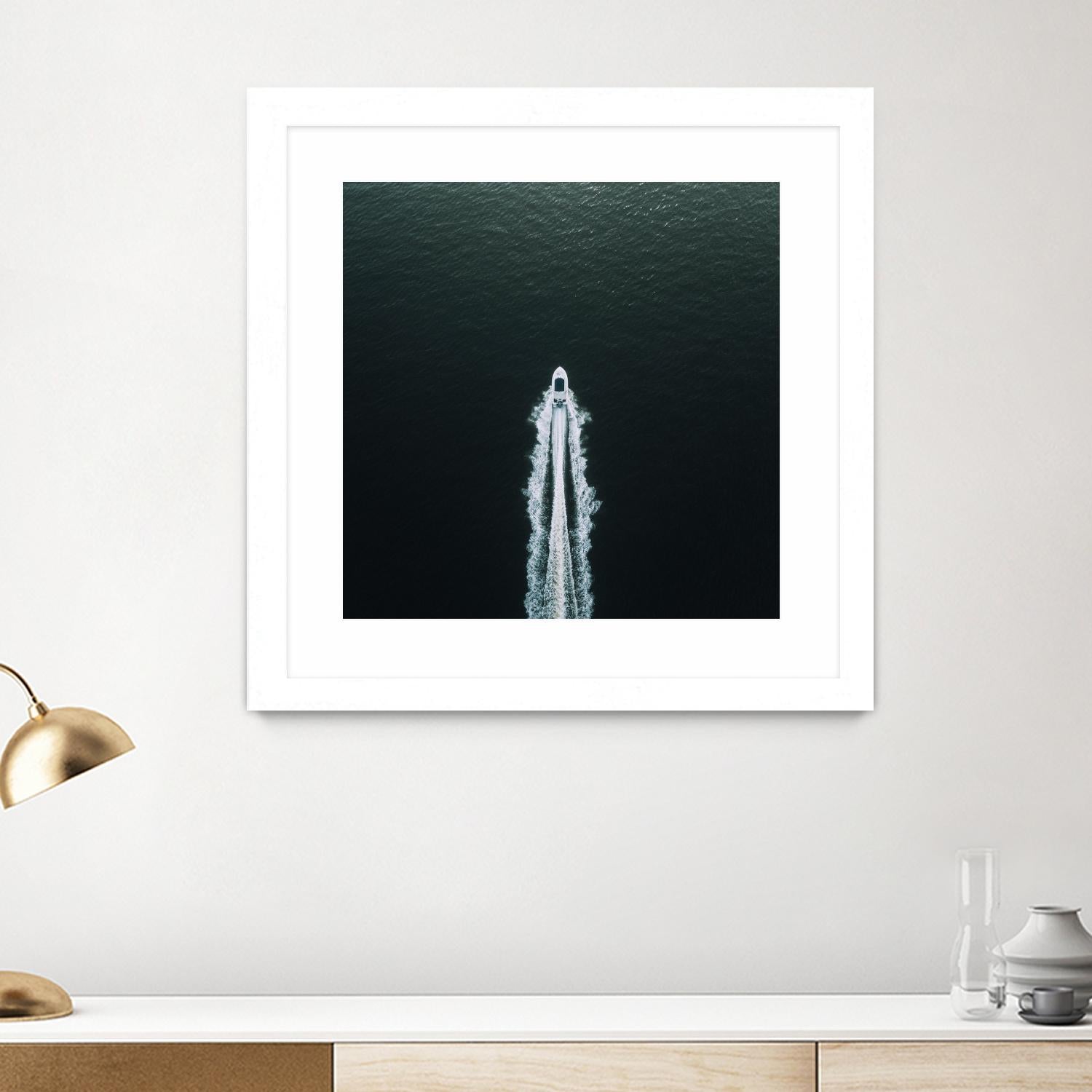 Row your boat by Pexels on GIANT ART - black nautical