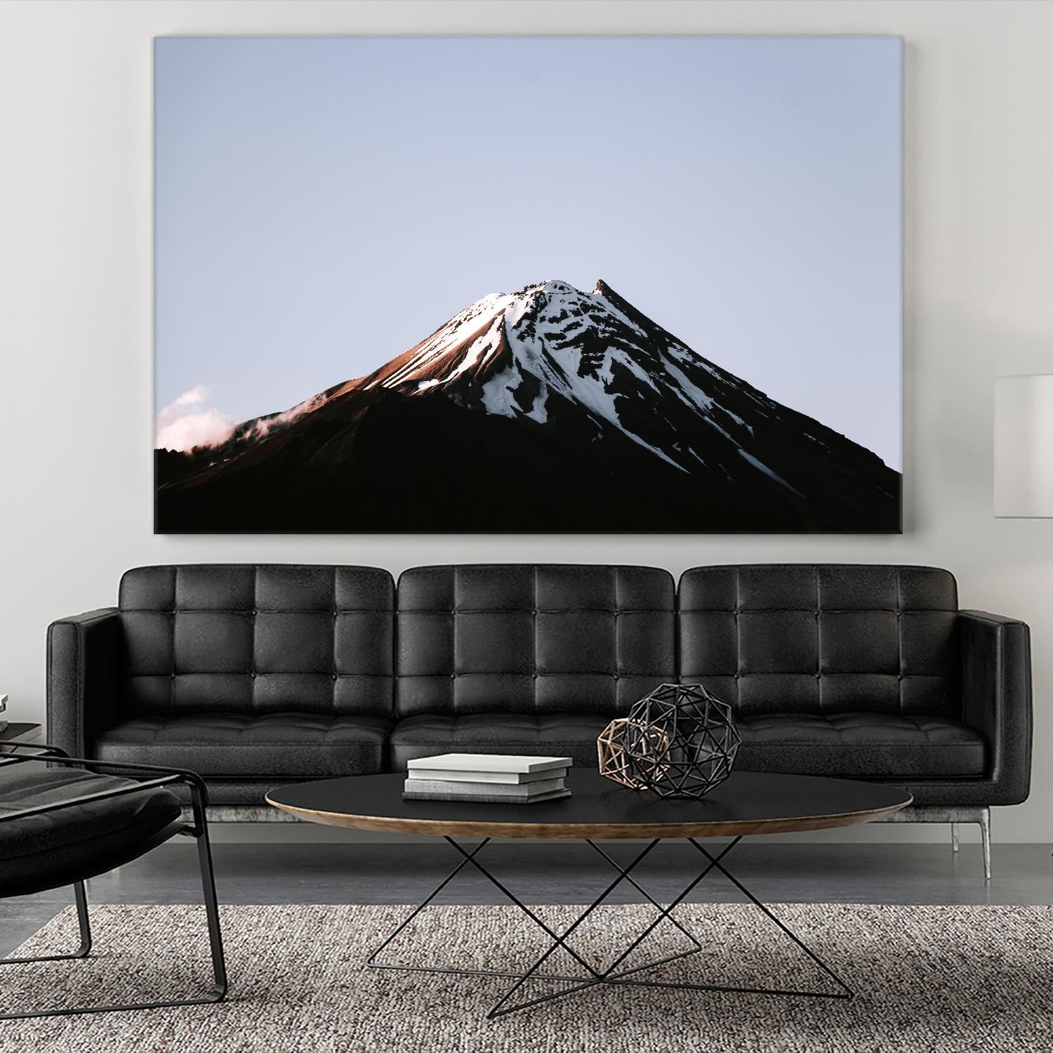 Snow on top by Pexels on GIANT ART - black landscape