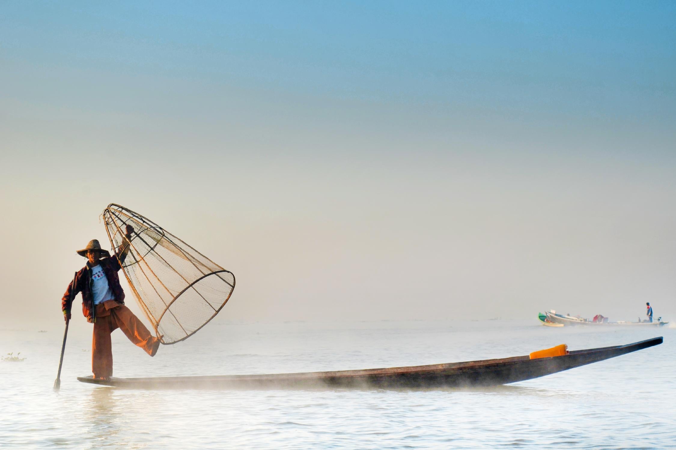 Fishing by Pexels on GIANT ART - white sea scene